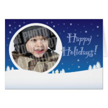Starry winter holiday card