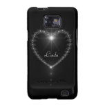 Stars and diamonds heart samsung galaxy case