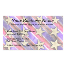 Stars And Flag Stripes Business Card Template