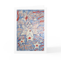 Stars and Stripes Angel Card