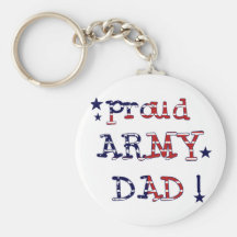 Stars and Stripes Army Dad Tshirts and Gifts Key Chain