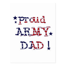 Stars and Stripes Army Dad Tshirts and Gifts Post Card