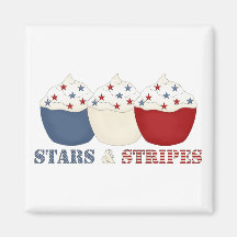 Stars and Stripes Fridge Magnet
