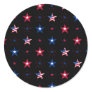 Stars and Stripes on Black Background Stickers