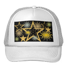 Stars and Sunburst Cap Trucker Hats