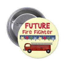 Stars Future Firefighter T-shirts and Gifts Pinback Button