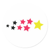 stars in german colours icon round stickers