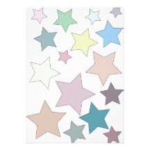 Stars in Muted Colours Invitation