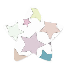 Stars Muted Coloured Stickers
