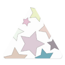 Stars Muted Colours Stickers
