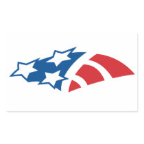 Stars n Stripes 09 - Medium Rectangle Rectangular Stickers