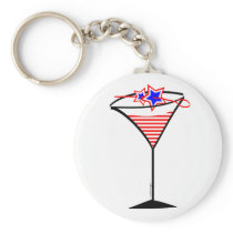 Stars n Stripes Martini Keychain