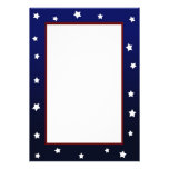 Stars on Blue Border Invitation