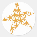 Stars Round Stickers