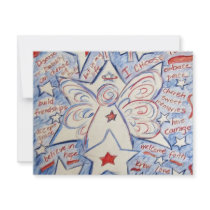 Stars & Stripes Angel Invitations