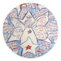 Stars & Stripes Angel Stickers