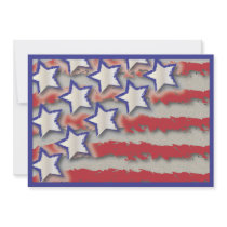 Stars & Stripes Flag 4th of July Party Invitation