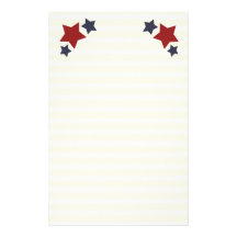 Stars & Stripes Lined Stationery / Writing Paper