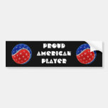 Stars & Stripes Tennis Ball -Proud American Player Bumper Stickers
