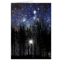 Starscape & Trees - Note Card cards