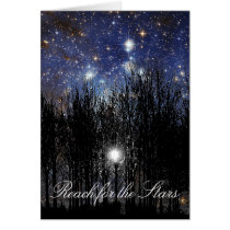 Starscape & Trees: Reach - Greeting Card cards