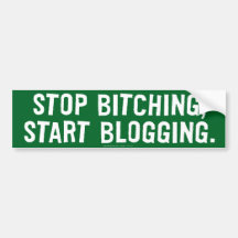 Start Blogging Bumper Sticker