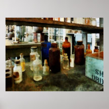 STARTING UNDER $20 - Assorted Chemicals in Bottles Print