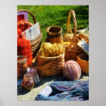 STARTING UNDER $20 -Baskets of Yarn at Flea Market