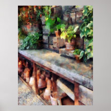STARTING UNDER $20 - Greenhouse with Flowerpots Print