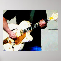 STARTING UNDER $20 - Playing a White Guitar Posters
