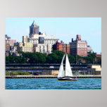 STARTING UNDER $20 - Sailboat By Manhattan Skyline Print