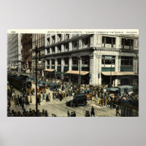 State & Madison Sts., Chicago IL, 1922 Vintage Poster