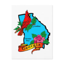 State of Georgia Gifts and Tees for Kids, Adults Postcard