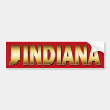STATE OF INDIANA BUMPER STICKER