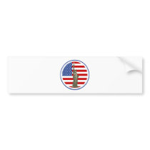 State of Liberty In USA Flag Bumper Stickers