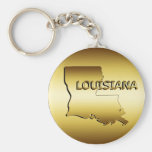 STATE OF LOUISIANA GOLD MEDALLION KEY CHAIN