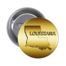 STATE OF LOUISIANA GOLD MEDALLION PINBACK BUTTONS