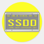 State of SSDD Round Sticker