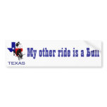 State of Texas Rodeo Bull Rider Bumper Sticker