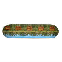 State park boundary sign Savannas background Custom Skateboard