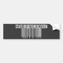 State Registered Citizen Bumper Sticker