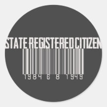 State Registered Citizen Round Sticker
