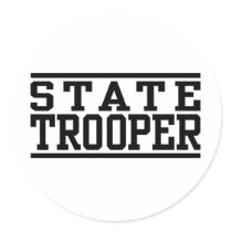 State Trooper Round Stickers