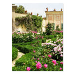 Stately and Serene Italian Rose Garden Post Card