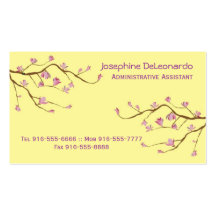Stately Blossoms Business Cards Yellow