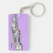 Stately museum acrylic keychain