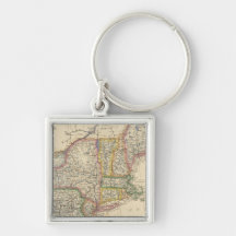 States of Maine, New Hampshire, Vermont Keychain