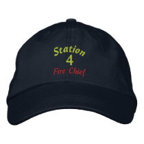 Station, 4, Fire Chief-Embroidered Hat