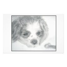 Stationary - Puppy with Bone Custom Stationery