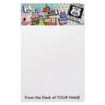 Stationary - Route 66 The Mother Road 18SQ Personalized Stationery